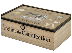 Tom træ box med symotiv